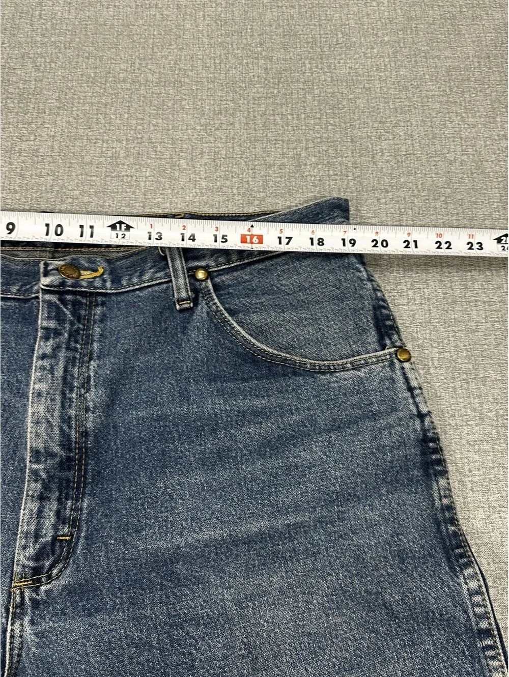 Wrangler George 37x31 Strait Jeans Cowboy Cut Men Blue Denim Straight Leg